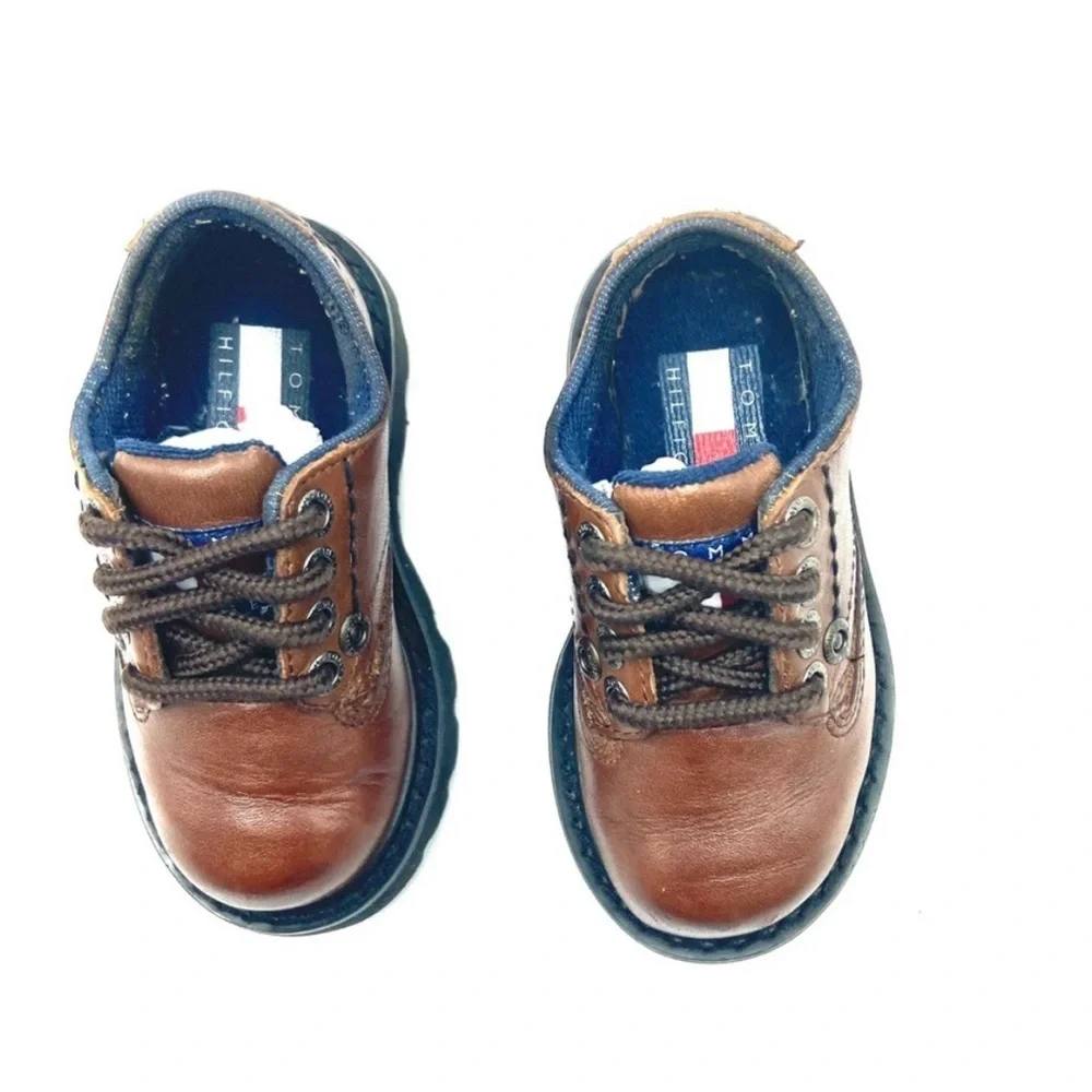 Tommy Hilfiger Brown Kids Dress Shoes
